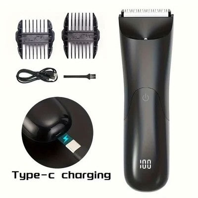 Mens Ball Trimmer Groin Body Hair Trimmer Electric Wet Dry Cordless USB