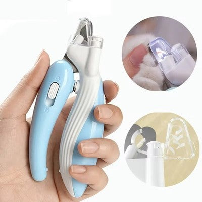 2-in-1 Pet Nail Clippers LED Light Dog Cat Grooming Tool
