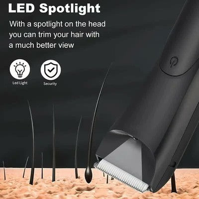 Mens Ball Trimmer Groin Body Hair Trimmer Electric Wet Dry Cordless USB