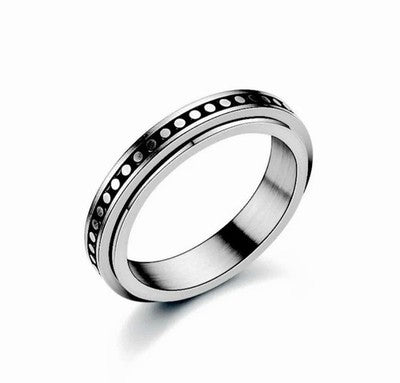 Anxiety Ring Fidget Spinner Ring Moon Star Stainless Steel Rotating