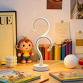 Creative Double Question Mark Elegant White Desktop Lamp