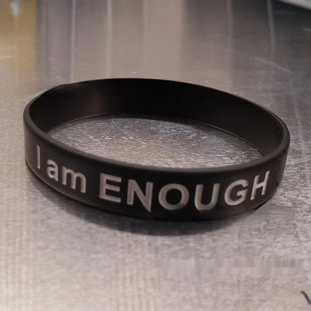 I Am Enough You Are Enough Silicone Affirmation Bracelet Gift