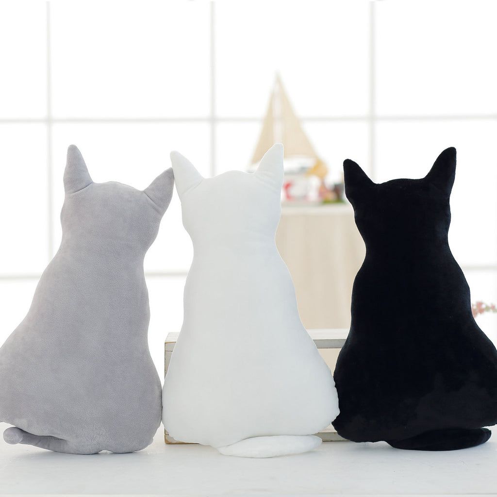 Giant Black Cat Plush Pillow - 70cm Long Cat Stuffed Animal
