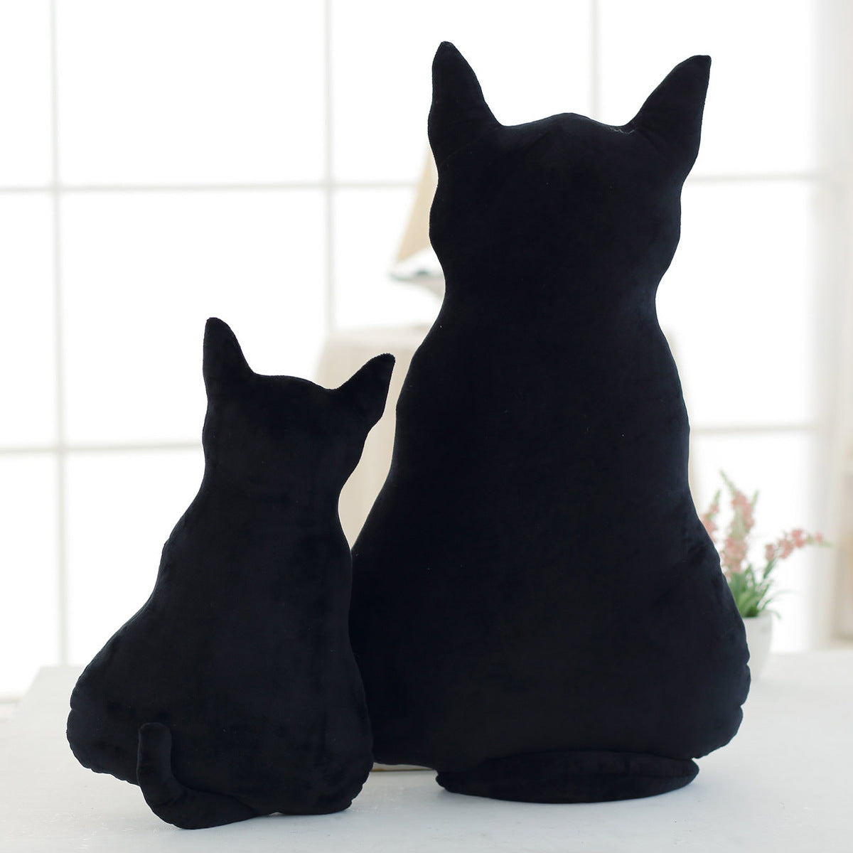 Giant Black Cat Plush Pillow - 70cm Long Cat Stuffed Animal