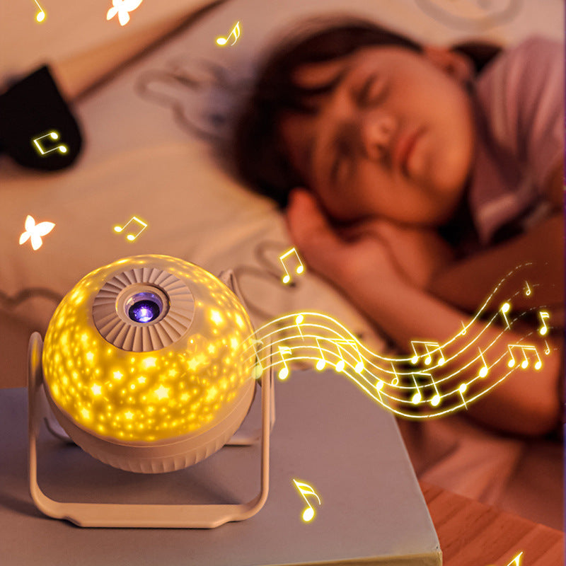 Compact galaxy night light projector with remote control for kids and relaxation rooms