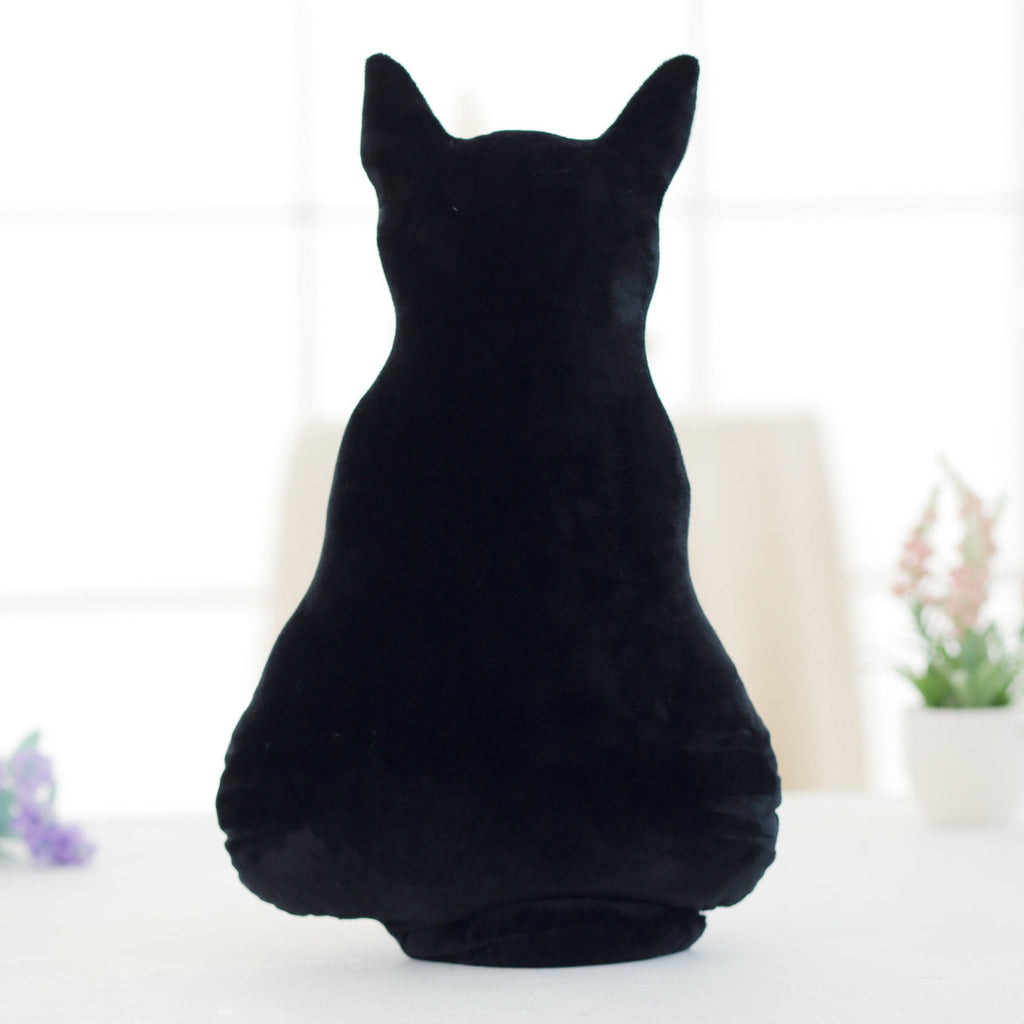 Giant Black Cat Plush Pillow - 70cm Long Cat Stuffed Animal