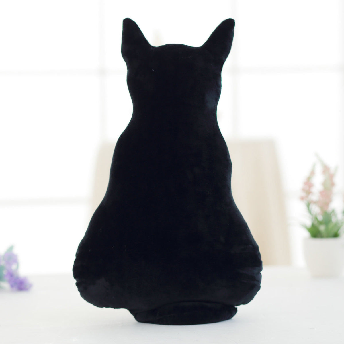 Giant Black Cat Plush Pillow - 70cm Long Cat Stuffed Animal