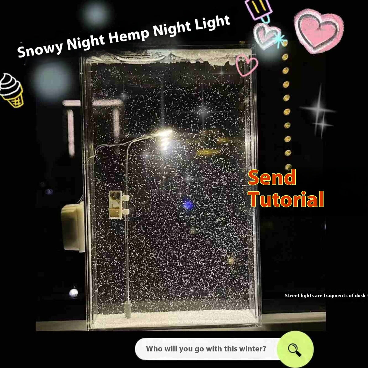 Magic Snowy Landscape Night Light - USB DIY Desktop Decor