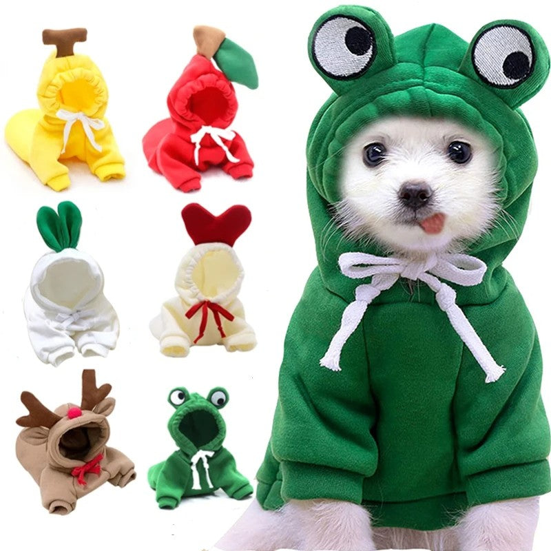 Cute Fruit Dog Hoodies Pet Clothes Warm Puppy Coat